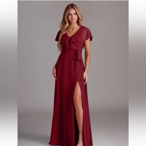 Burgundy bridesmaid dress